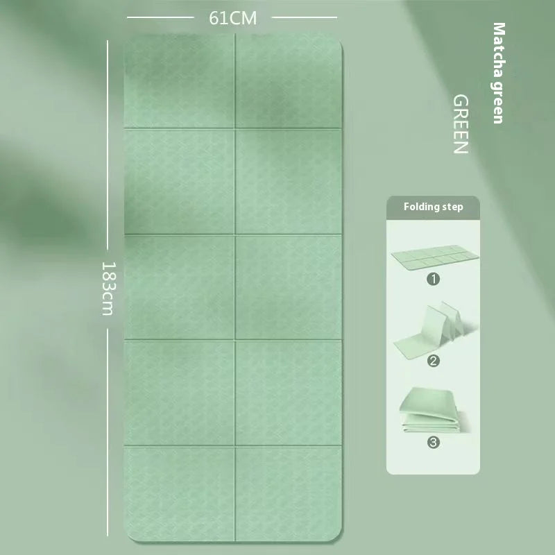 Foldable Anti-Slip Yoga & Nap Mat – Portable Thick Floor Mat for Home & Travel